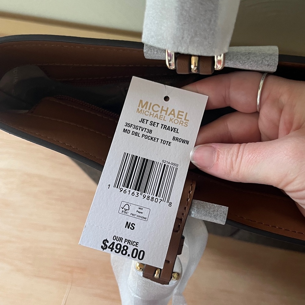 Michael Kors Dark Brown Tote and Wallet Set - Picture 2 of 7